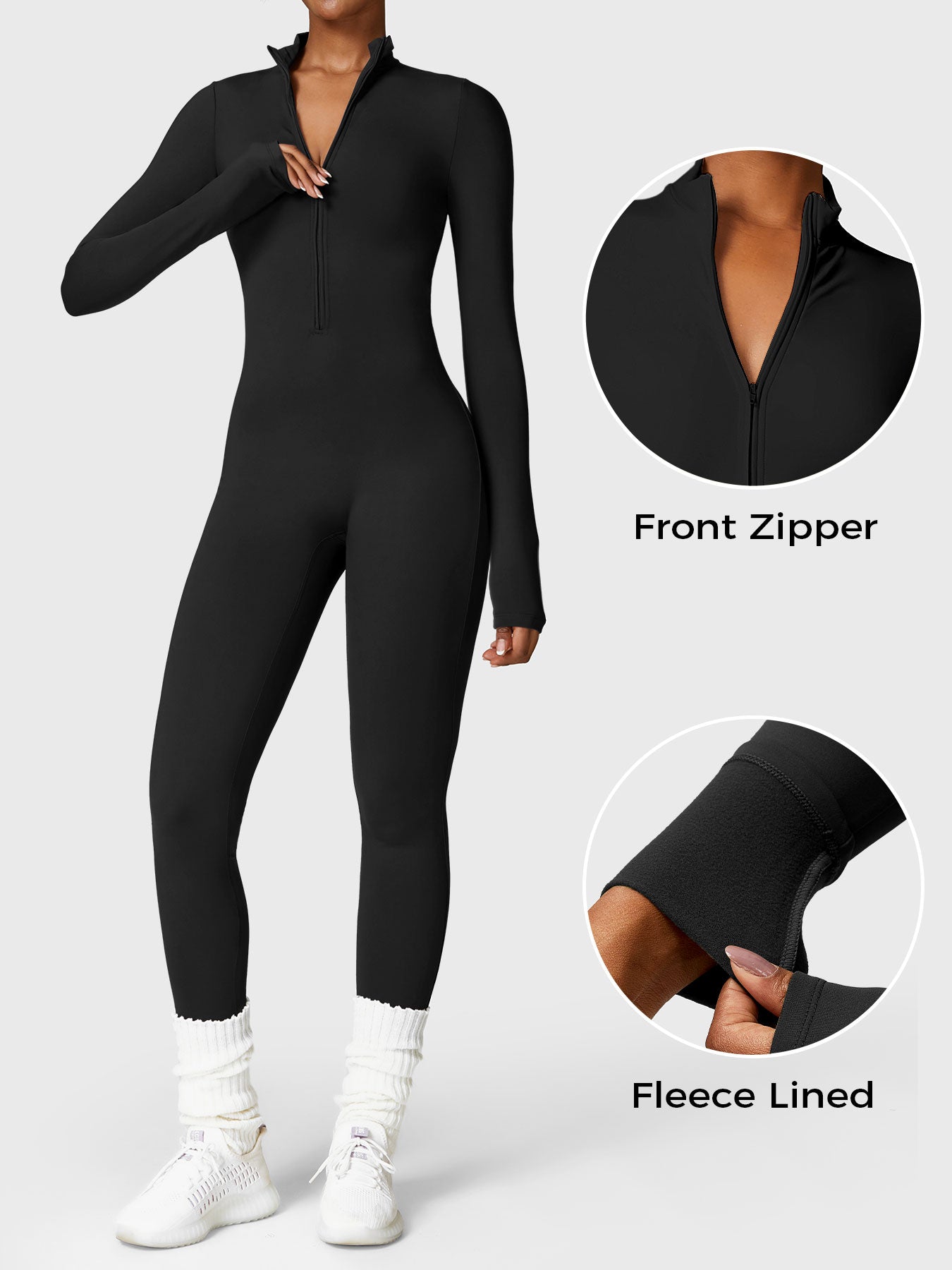 Lara Fleece Long Sleeve Jumpsuit