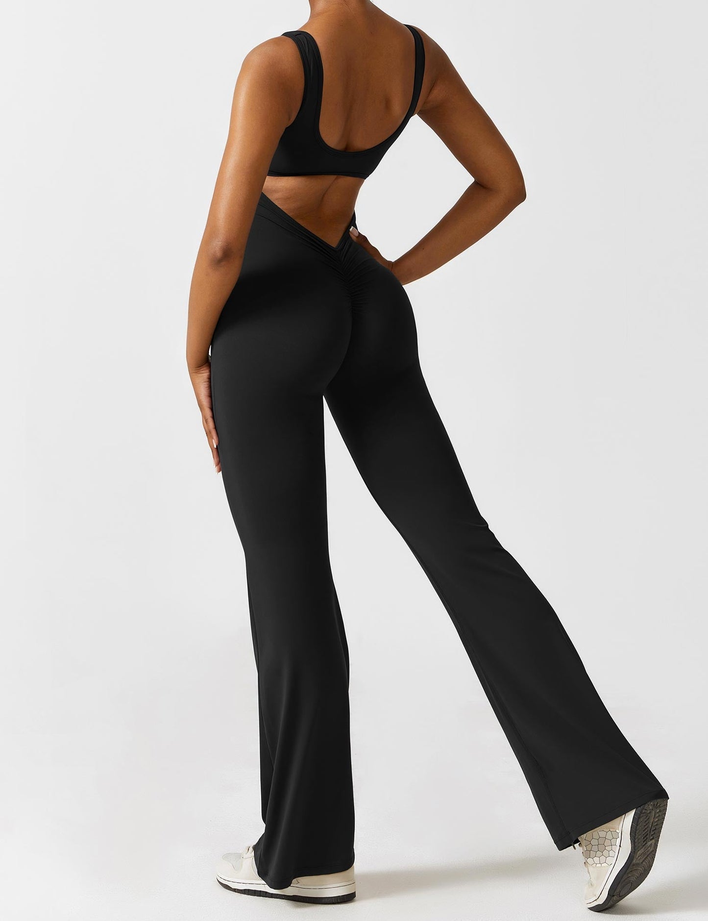 V-Back Jumpsuits Flared/Skinny