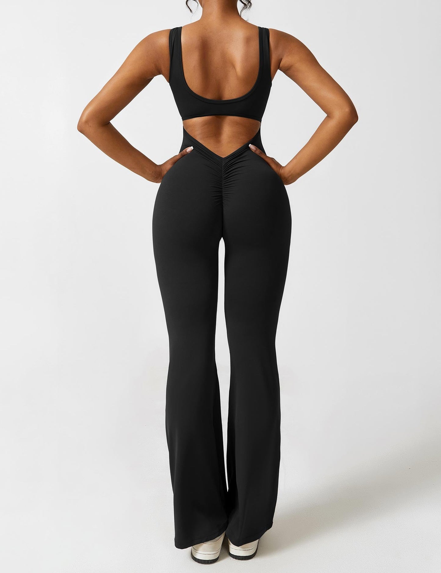 V-Back Jumpsuits Flared/Skinny