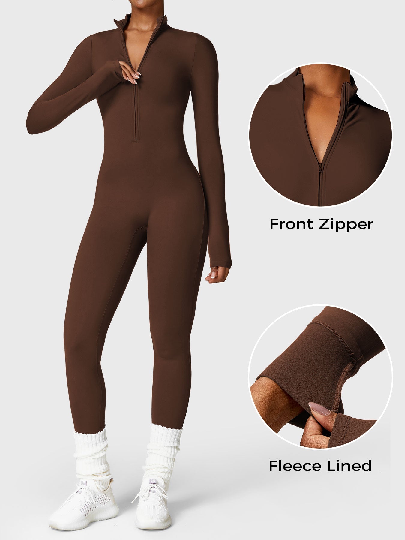 Lara Fleece Long Sleeve Jumpsuit