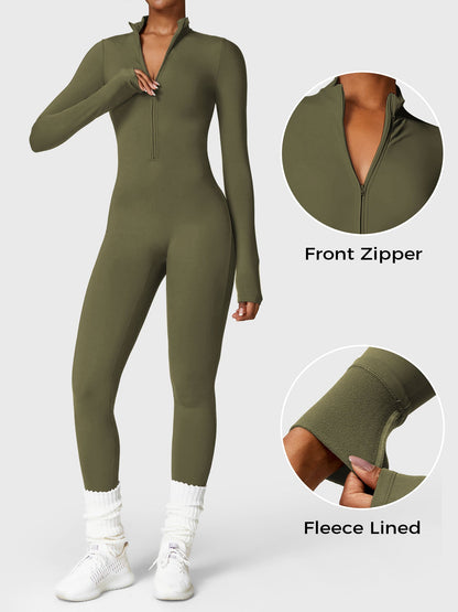 Lara Fleece Long Sleeve Jumpsuit