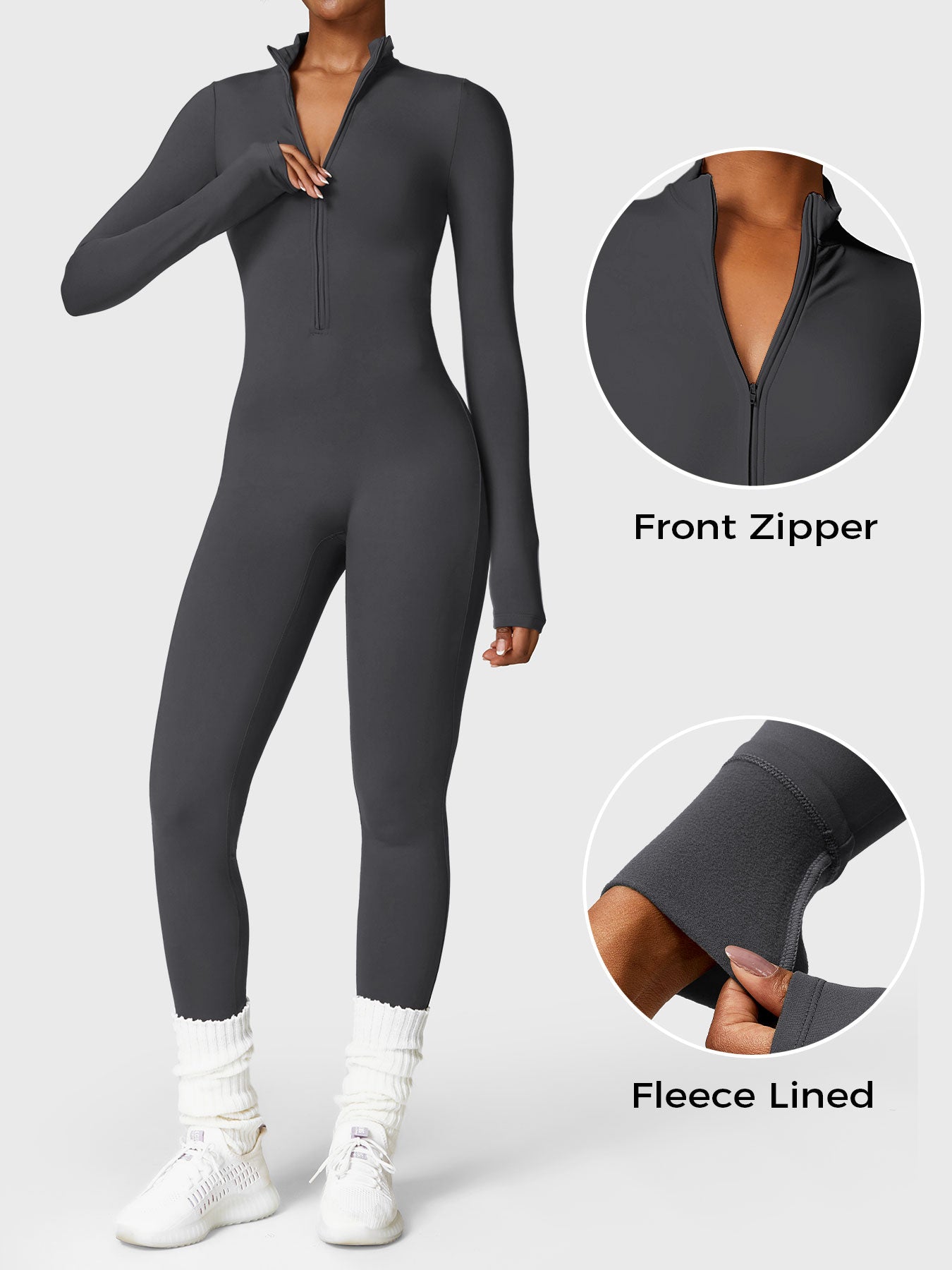Lara Fleece Long Sleeve Jumpsuit
