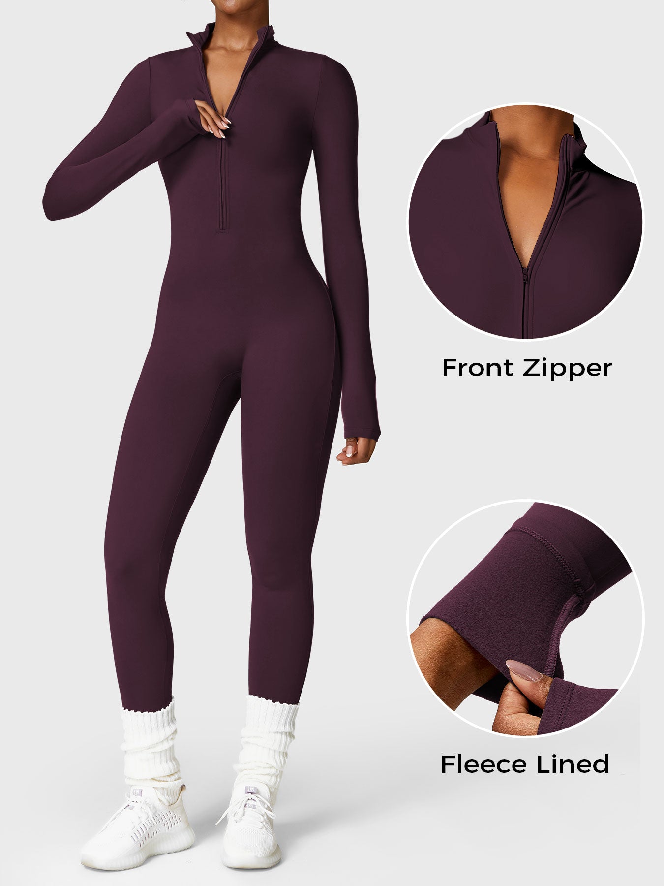 Lara Fleece Long Sleeve Jumpsuit