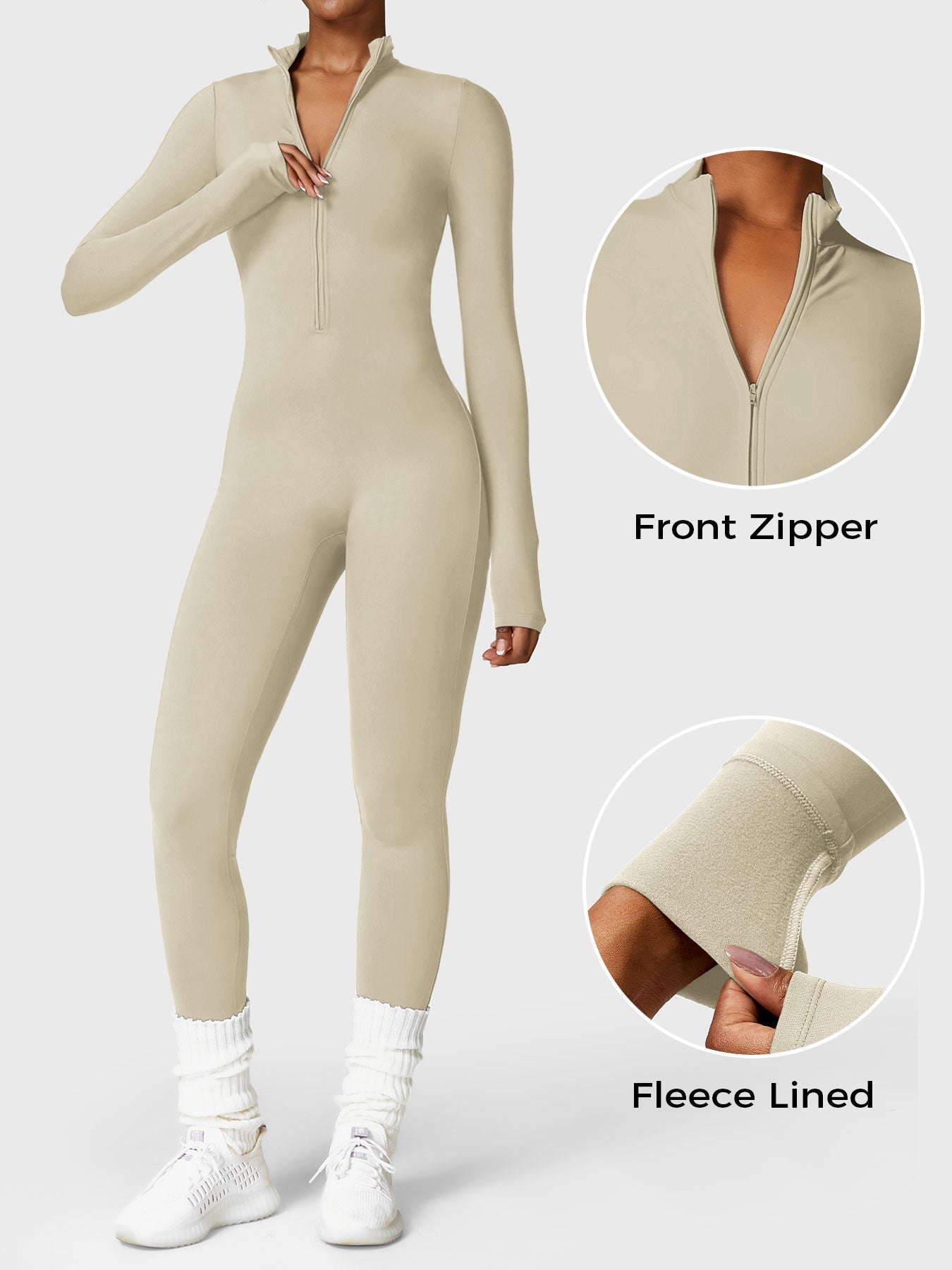 Lara Fleece Long Sleeve Jumpsuit